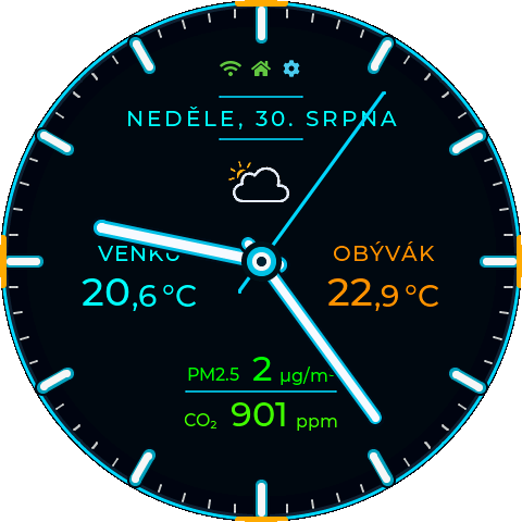 Analogový ciferník Waveshare Hodiny